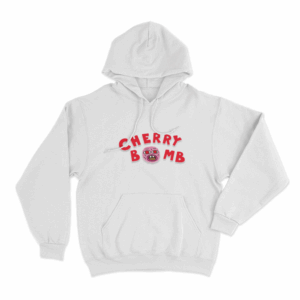 Cherry Bomb Logo Unisex Hoodie White