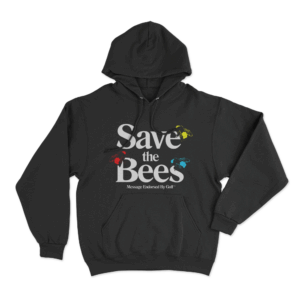 Save The Bees Art Unisex Hoodie Black