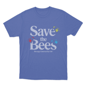 Save The Bees Art Unisex T Shirt Blue