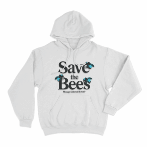 Save The Bees Unisex Hoodie White